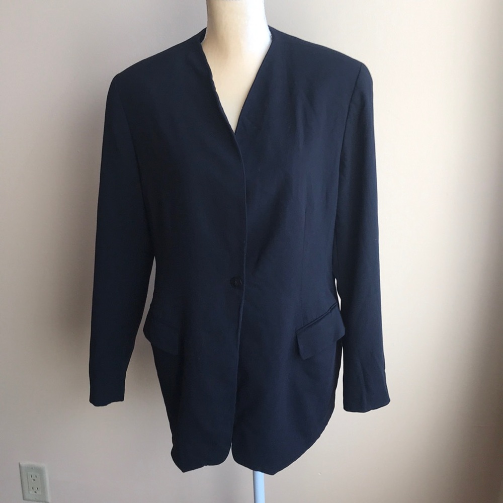 Lafayette 148 New York black wool  blazer Sz 14